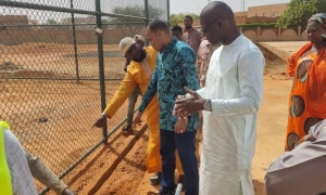 Visite de terrain au Complexe Omnisports du Village de la Francophonie