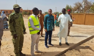 Visite de terrain au Complexe Omnisports du Village de la Francophonie